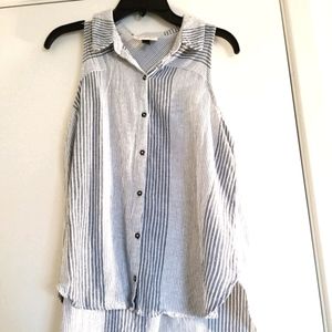 Universal Thread Striped Collared Tank